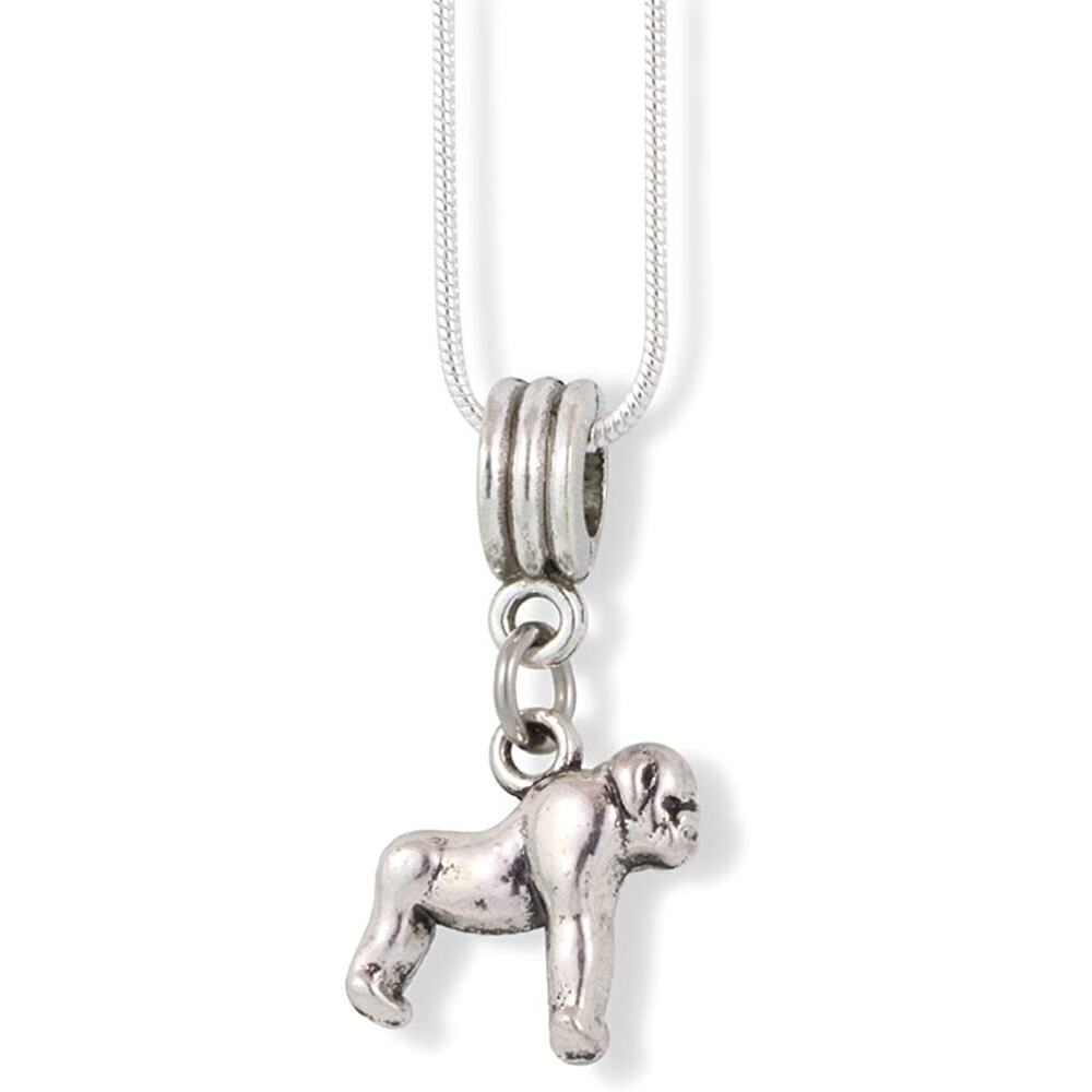 Gorilla Charm 100% Stainless Steel Snake Chain Necklace